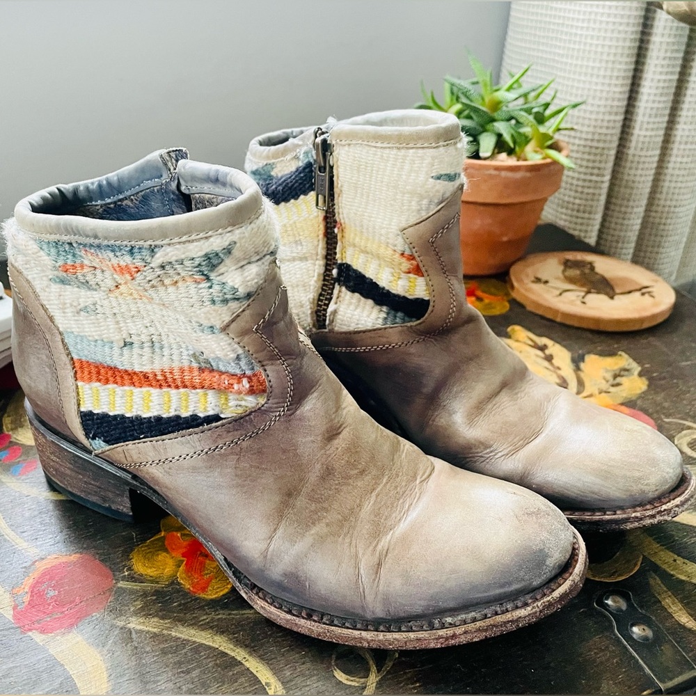 Freebird by Steven Kano Dip Southwestern Aztec Bootie